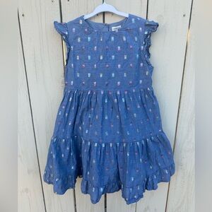 Crewcuts Chambray Dress with Multicolor Accents